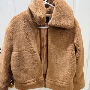 Banana Republic woman’s Tan light brown teddy bear coat